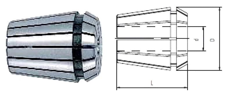 Цанга ER16, ø2.5 мм, высокоточная, макс. биение 0,005 мм