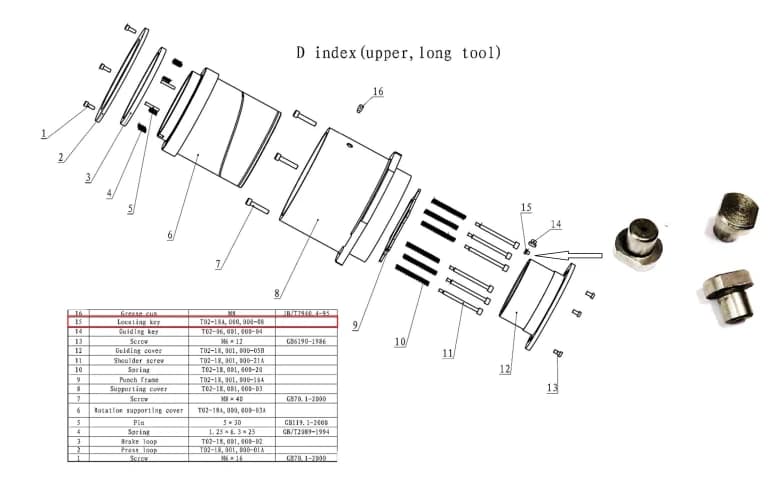 Фиксирующий штифт для фиксации поворотной втулки Di станции, T02-18A,000,000-08