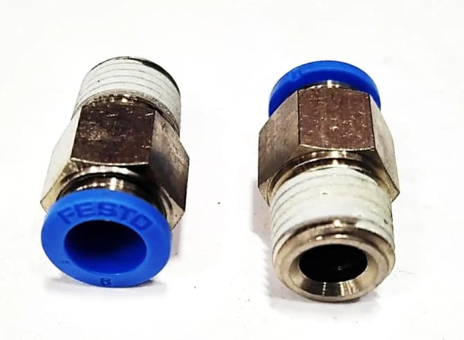 Штуцер резьбовой  для соединения пневматических трубопроводов QS-1/4-8-50