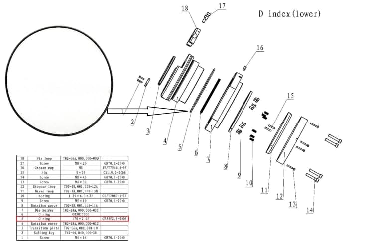 О-кольцо 170×2.65, GB3452.1-2005