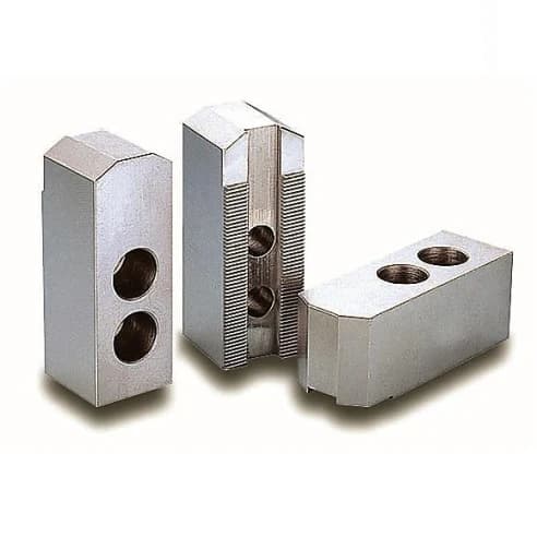 Cтальные мягкие накладные заостренные кулачки (3 шт.) для гидравлических патронов ⌀160 мм, 73x31х36 мм, паз 12 мм, МЦ 20 мм, М10