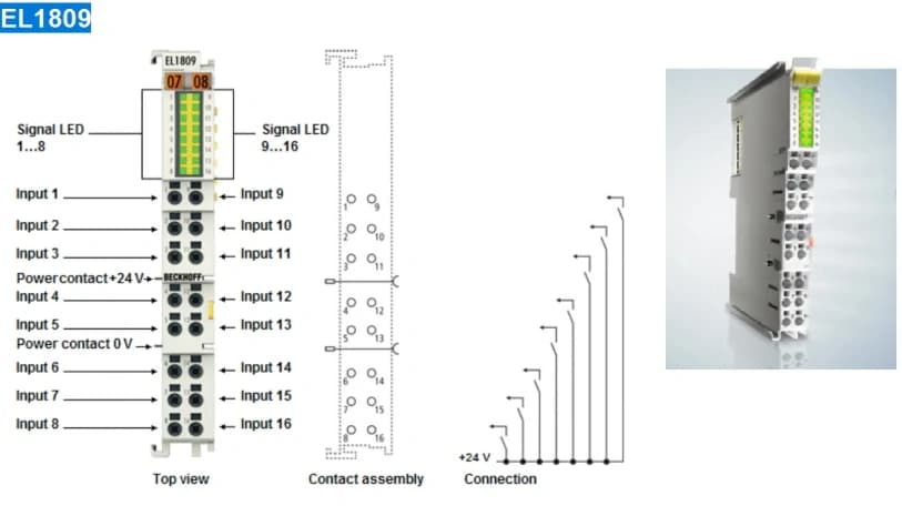 Электронный блок EL1809 (Beckhoff)