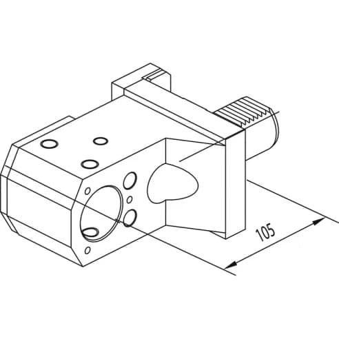 Держатель расточных резцов и корпусных сверл Ø40 мм, VDI40 OKUMA, H=105 мм