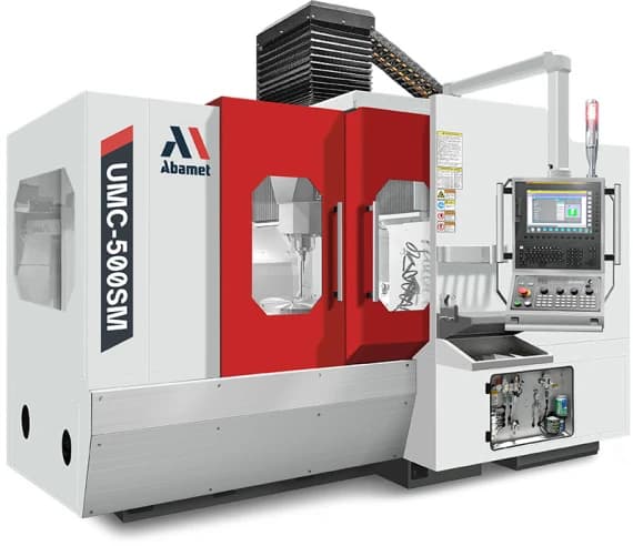 Пятиосевой фрезерный станок с ЧПУ по металлу UMC-500SM, двухколонный, стол-планшайба Ø500 мм