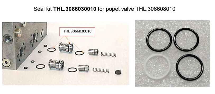 Комплект уплотнений тарельчатого клапана THL.3066030010