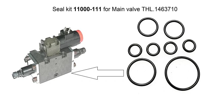 Комплект уплотнений главного клапана 11000-111