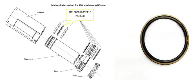 Уплотнительное кольцо OE150005200211E PARKER, 100T