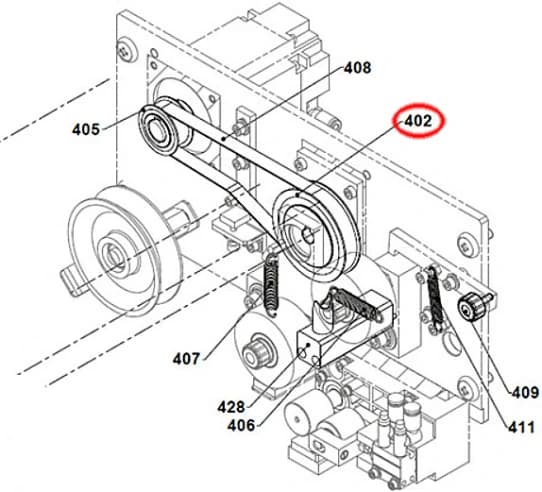 Ведомый шкив натяжного ролика. Реплика X058D916G51