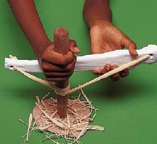 Лучковая дрель для разведения огня