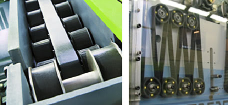 Конструкция станка с серво-электрическими приводами и силовыми ремнями