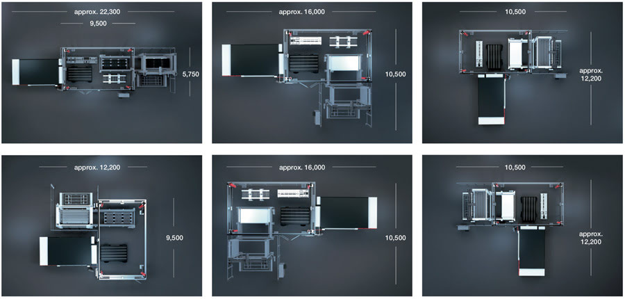 Варианты размещения автоматизации для установок лазерной резки Mitsubishi Electric