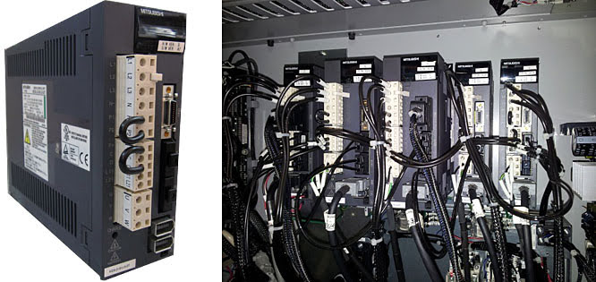 Сервоусилитель MelServoJ3 и комплект таких усилителей станка Mitsubishi MV1200R