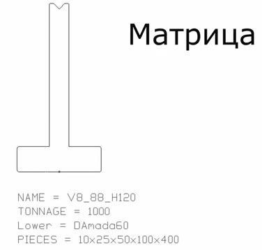 Чертеж матрицы