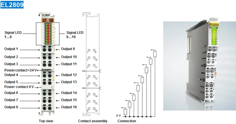 Электронный блок EL2809 (Beckhoff)