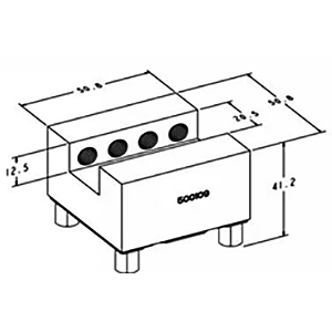 Электрододержатель пазовый 50.8х50.8 мм, паз 20.5 мм, ITS совместимый