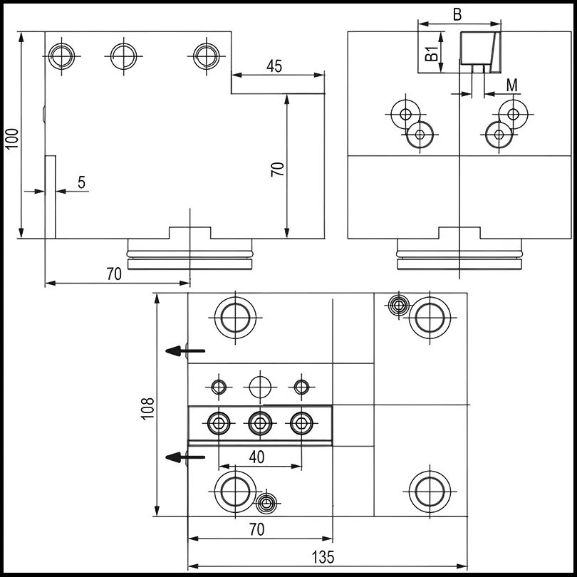 Держатель осевых резцов 25х25 мм, BMT60 DMG MORI, H=100 мм