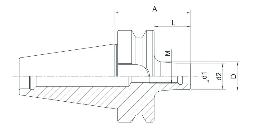Оправка AdvaCut для сменных фрезерных головок с резьбой BT50, M12, A=138мм, L=100мм; MAS403/BT; AD; G6,3;