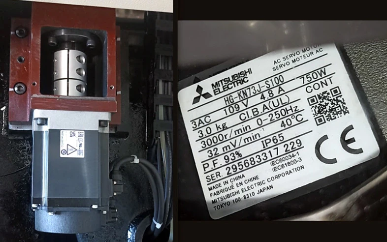 Мотор осей XY Mitsubishi 750W (HG-KN73J-S100)