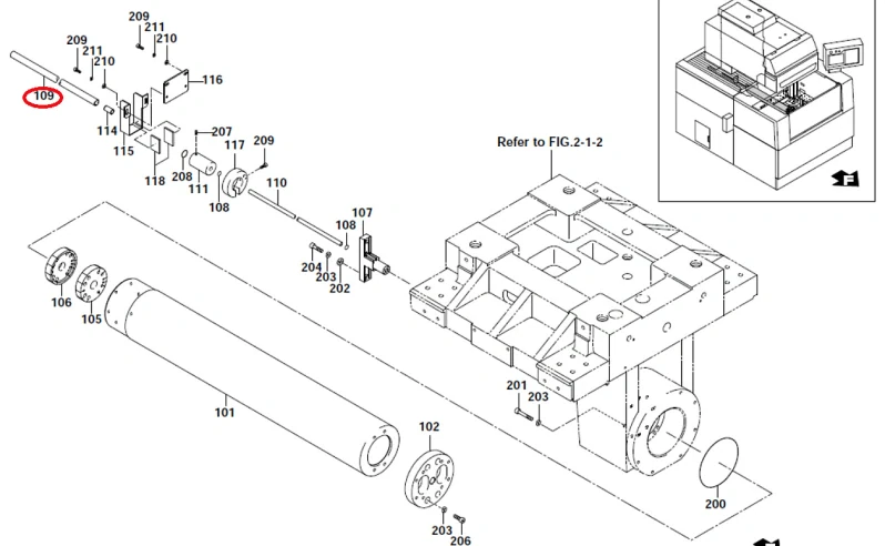 Трубка нижней головы 13.8 х 480. Реплика 132416