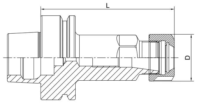 Цанговый патрон AdvaCut HSK63F ER40, ø3-26мм, H=80мм; DIN 69893; AD; G2.5