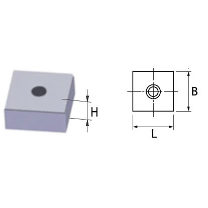 Магнитная проставка для зажима, р-р 45х45х20, Art. 88A T.2