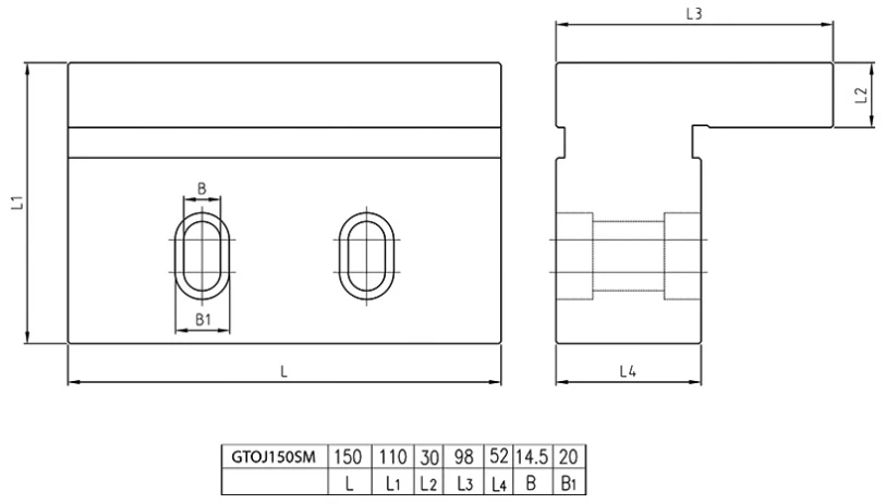 Губка накладная гладкая для тисков AdvaCut GT150