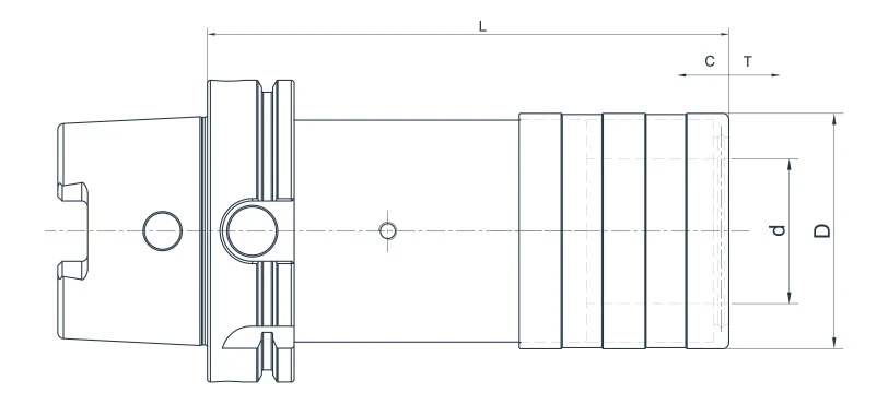 Быстросменный патрон для метчиков с компенсационной муфтой AdvaCut HSK63A, M8-M20, L=140мм; DIN 69893