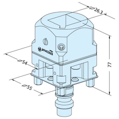 Квадратный держатель 25 (старый артикул ER-010607)