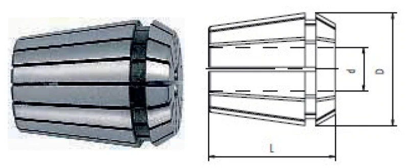 Комплект цанг ER8, ø1-5 мм (9 шт), макс. биение 0,01 мм