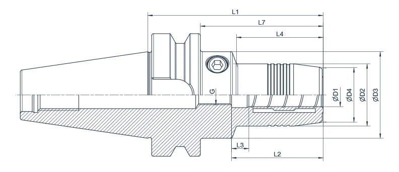Гидропластовый патрон AdvaCut BT30, отверстие ø6мм, L=70мм; MAS403/BT; AD; G2.5