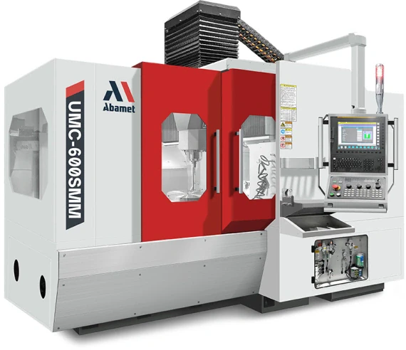 Пятиосевой фрезерный станок с ЧПУ по металлу UMC-600SMM, двухколонный, стол-планшайба Ø630 мм