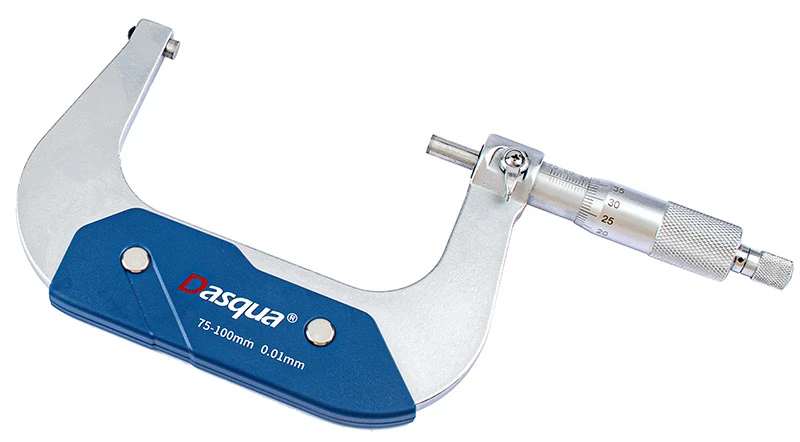 Микрометр гладкий с хромированным корпусом; 75-100мм; 0,01мм