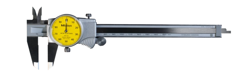 Штангенциркуль с круговой шкалой, 0-200 мм, 0,01 мм