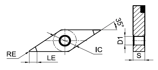 Пластина CBN токарная VNGA160408-CGA2-BC6035