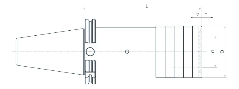 Быстросменный патрон для метчиков с компенсационной муфтой AdvaCut SK40, M3-M12, L=59мм; DIN69871