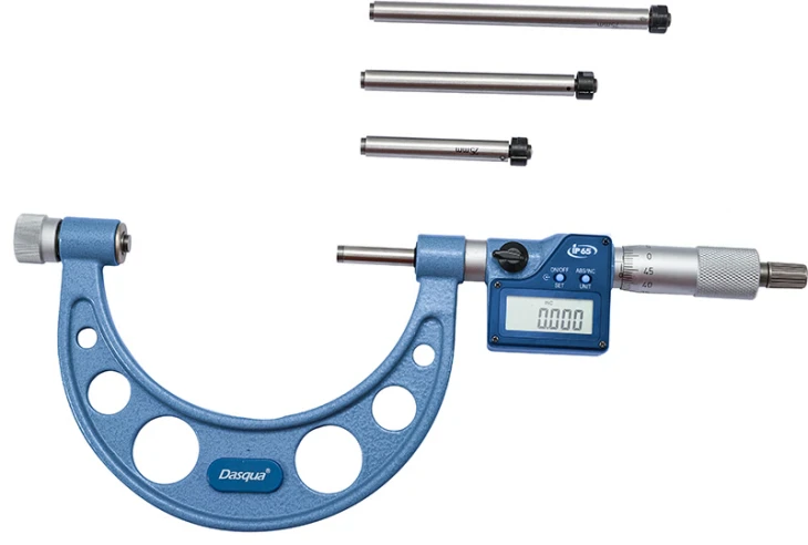 Микрометр цифровой IP65 со сменными измерительными пятками; 0-100мм/4"; 0.001мм/0.00005"