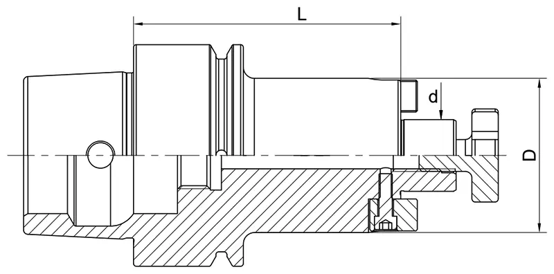 Держатель AdvaCut для торцевых фрез HSK32E, посадочный ø16мм, L=50мм; DIN 69893; AD; G2.5
