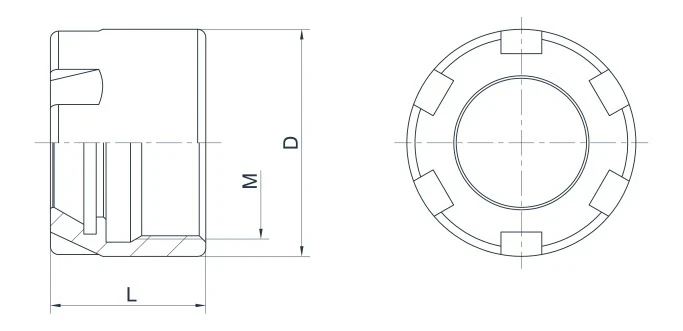 Зажимная МИНИ гайка для цангового патрона ER11, M13X0.75
