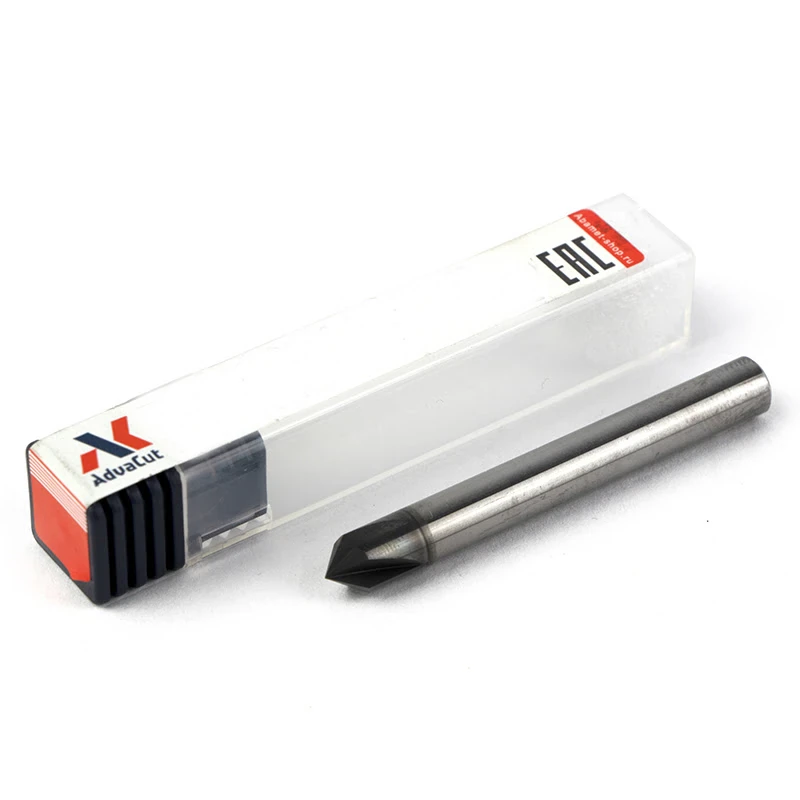 Фреза концевая твердосплавная APL100-HACM4-060-003-090, фасочная 45 (90) градусов, ØD 6 мм