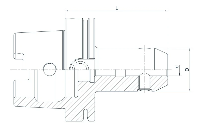 Патрон AdvaCut Weldon HSK100A, отверстие ø40мм, L=105мм; DIN 69893; AD; G2.5