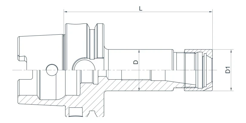Цанговый патрон c мини гайкой AdvaCut HSK63A ER25, ø2-16мм, H=100мм; DIN 69893; AD; G2.5