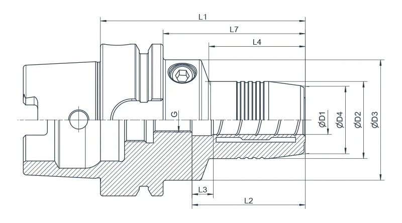 Гидропластовый патрон AdvaCut HSK80A, отверстие ø32мм, L=125мм; DIN 69893; A; G2.5