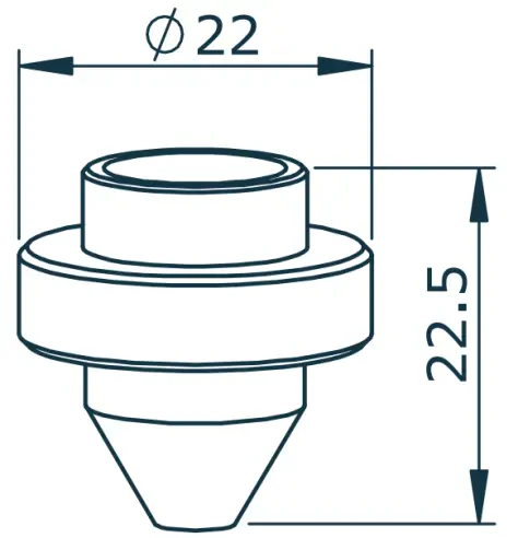 Сопло одинарное Ø3.0 для Mitsubishi LVP, Amada X1 (BQ943D157H04)