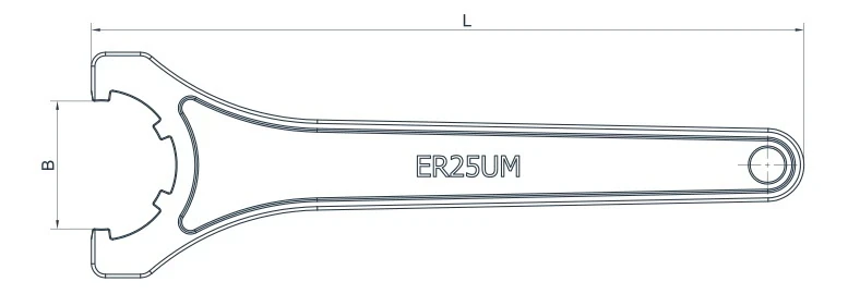Ключ для цангового патрона ER40 со стандартной UM гайкой