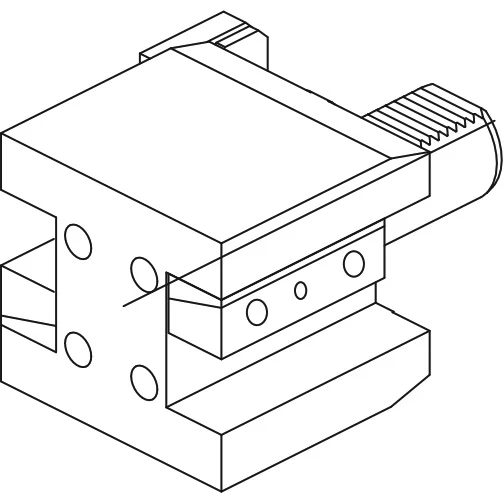 Двусторонний держатель осевых резцов 25х25 мм, VDI40 OKUMA, H=92 мм