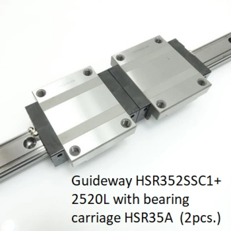 Направляющая HSR352SSC1+2520L с линейными подшипниками HSR35А (2 шт.)