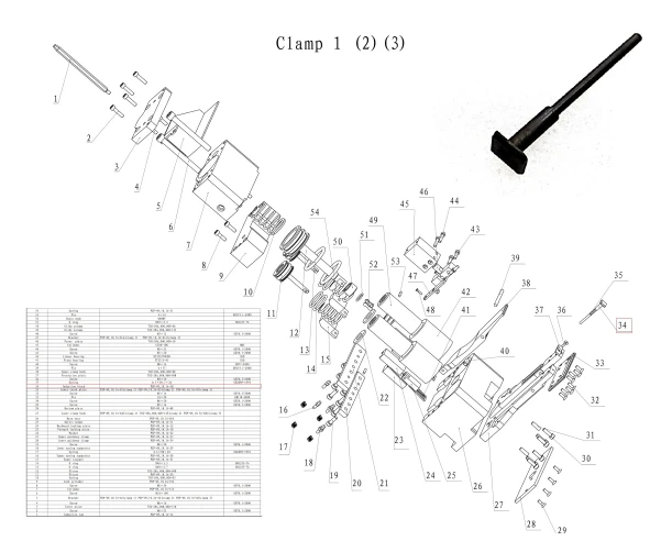 Толкатель датчика наличия листа PSP-09,10.1A-30