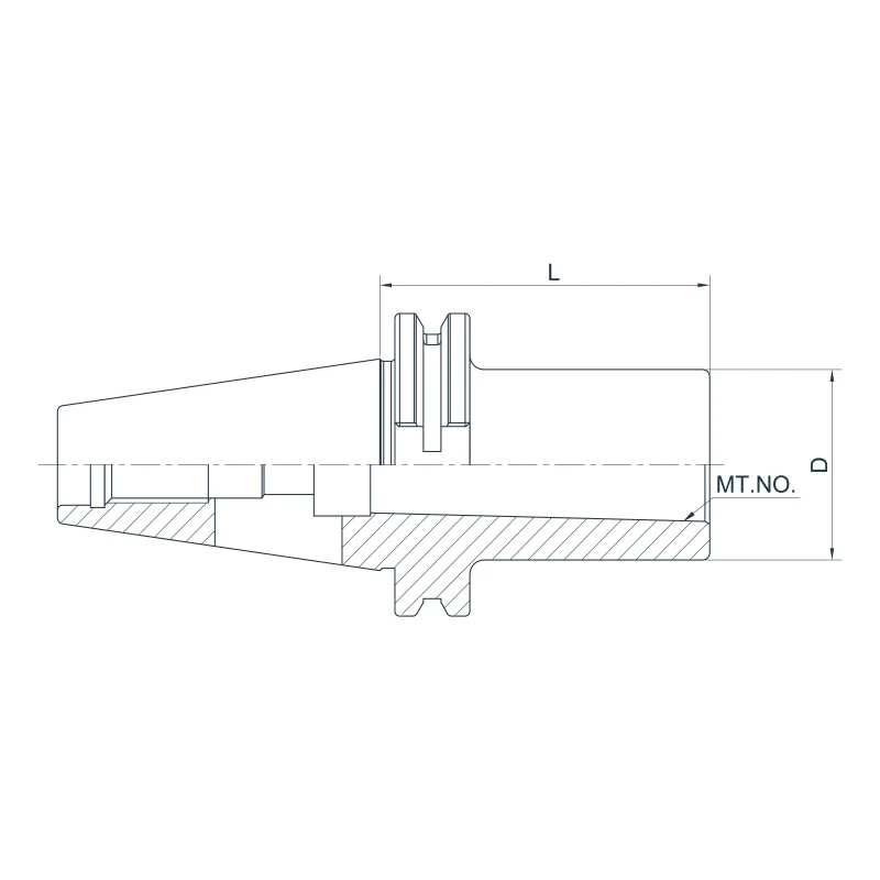 Держатель с конусом Морзе для сверл SK50 - MK5,  H = 120 мм, AD