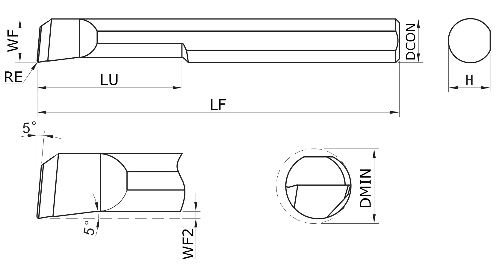 Мини-резец расточной MKVFR-060-220-020-NS