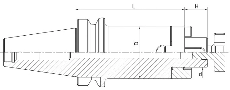 Комбинированный держатель AdvaCut для торцевых фрез BBT40, посадочный ø32 мм, L=160мм; MAS403/BT; AD; G6,3;